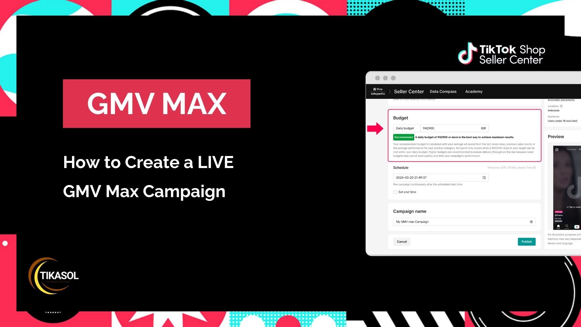 How to Create a LIVE GMV Max Campaign in TikTok Seller Center (2025 Guide)