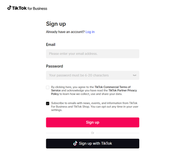Tikasol TikTok Agency Registration Form - Sign up for TikTok ad account, TikTok advertising registration form, create TikTok agency account