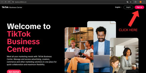 Tikasol TikTok Business Center Signup - Register TikTok business center, create TikTok business account, TikTok agency signup page