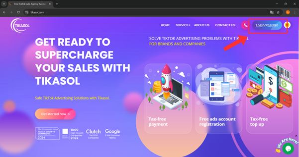 Tikasol TikTok Agency Home Banner - Professional TikTok advertising, ad account management, top up TikTok balance, TikTok marketing solutions